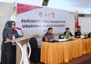 Sambutan Siti Masita Korompot usai terpilih menjadi Ketua Umum Perbakin Kotamobagu