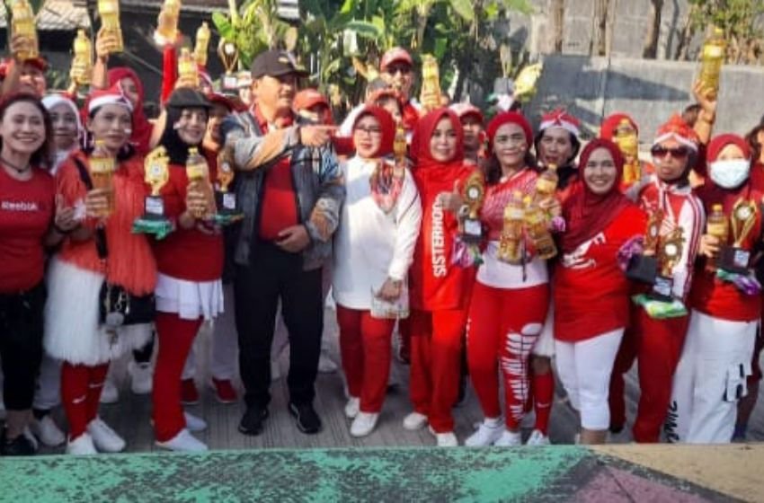 Emak-emak Pesenam Kota Pendekar Ambil Bagian Gebrak HUT Ke 78 RI