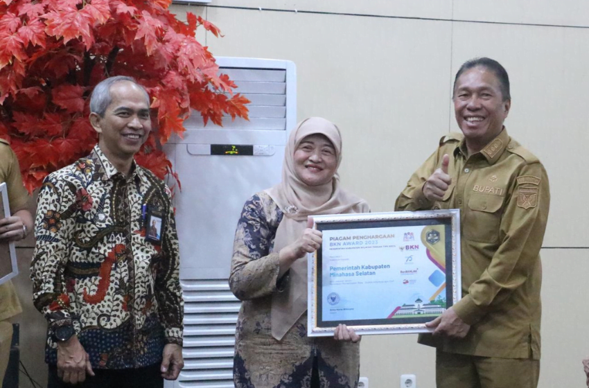 Kabupaten Minahasa Selatan Raih Penghargaan BKN Award 2023 dalam Manajemen Birokrasi Profesional