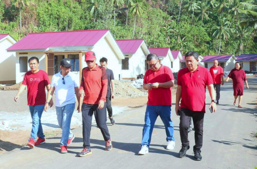 Bupati FDW cek Progres Pembangunan Hunian Tetap Korban Bencana alam Pantai Amurang