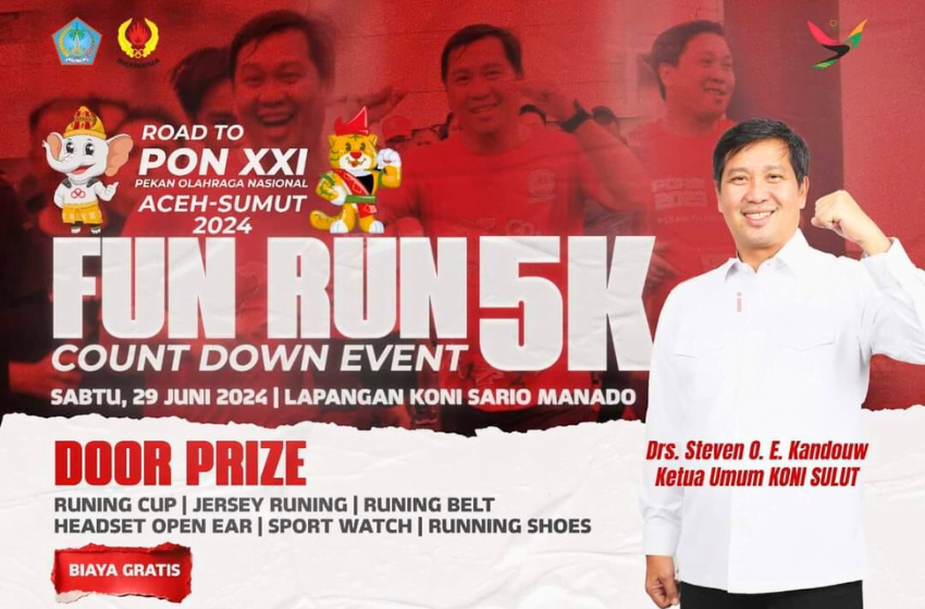 Road to PON XXI, KONI Sulawesi Utara siap Gelar Fun Run 5K