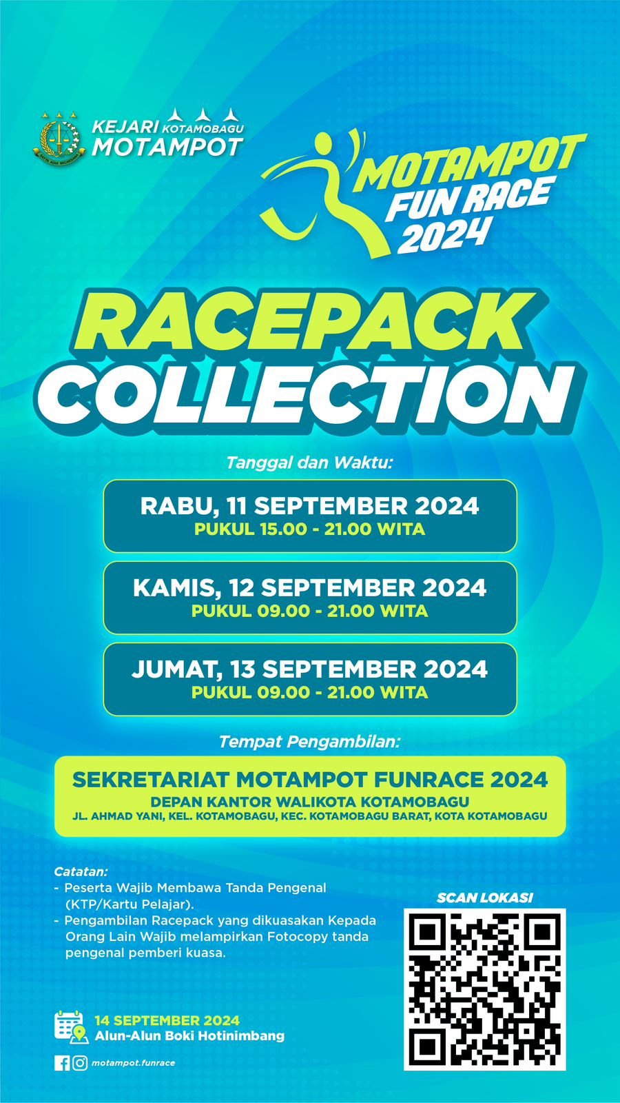 Motampot Fun Race 2024: Jadwal Pengambilan Racepack Telah Diumumkan!