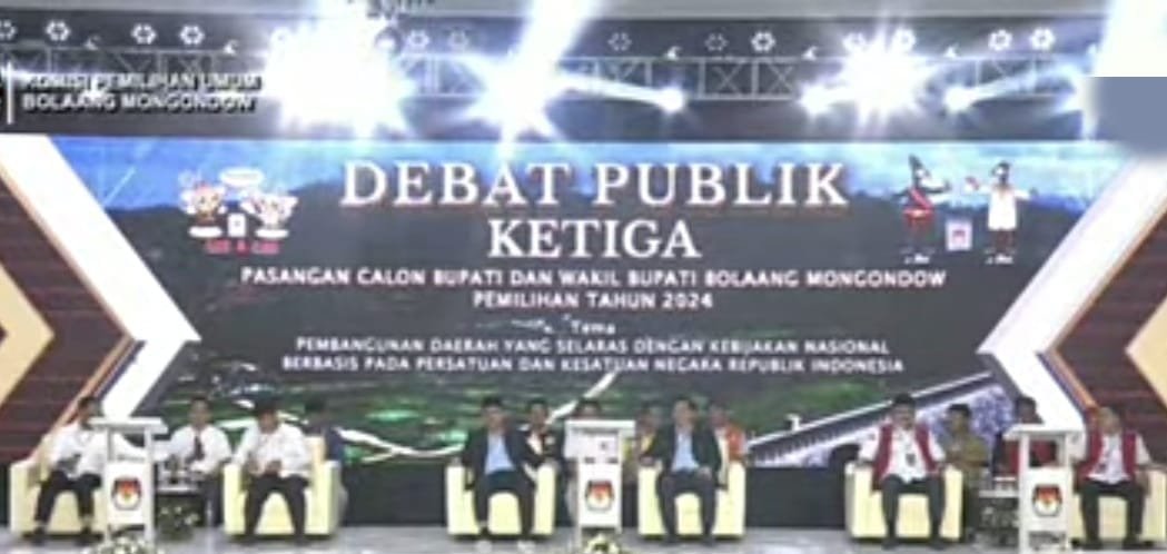 KPU Bolmong Sukses Gelar Debat Ke-3