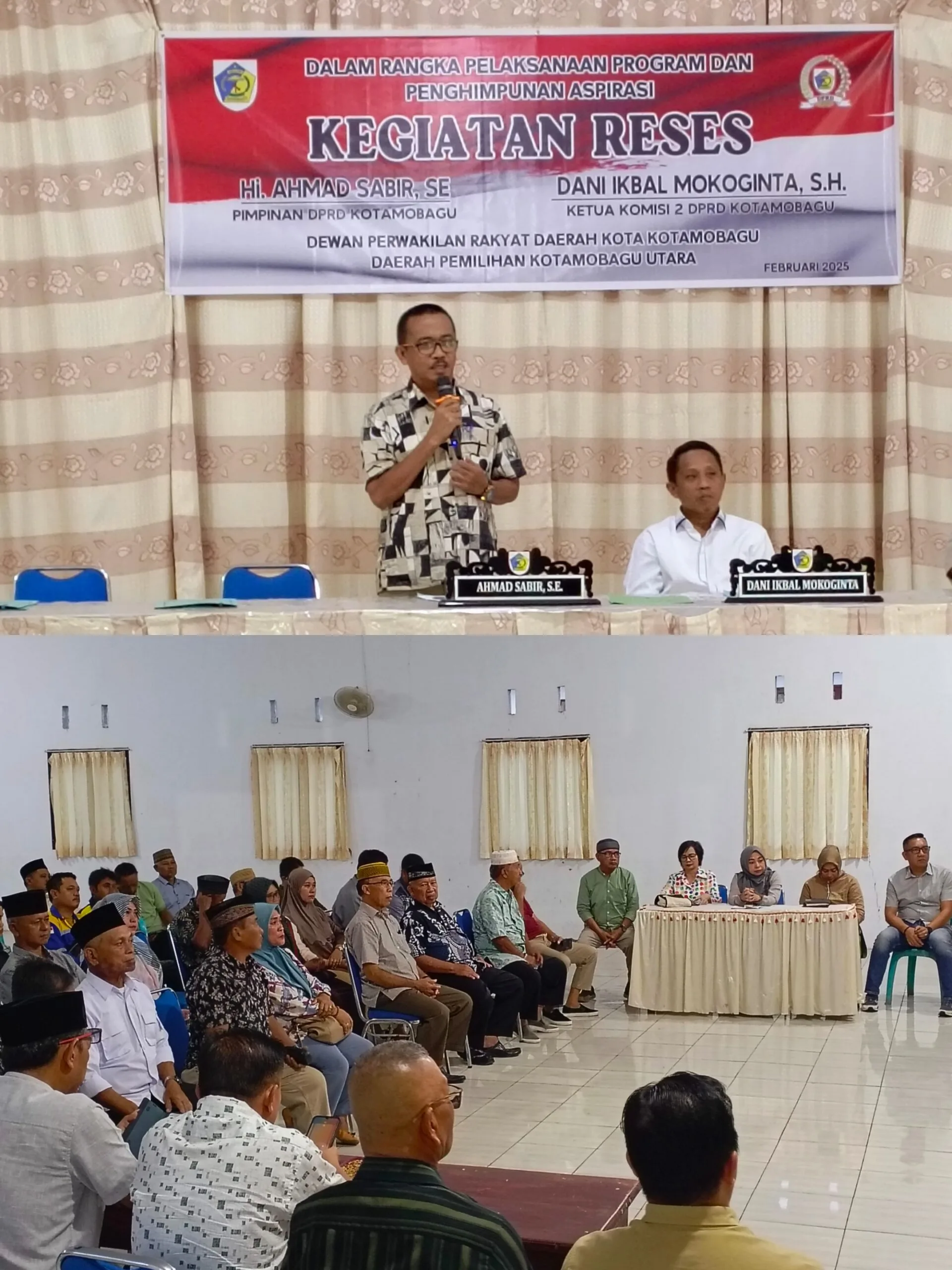 Wakil Ketua DPRD Ahmad Sabir Bersama Dani Ikbal Gelar Reses di Kotamobagu Utara, Tegaskan Komitmen Perjuangkan Aspirasi Masyarakat