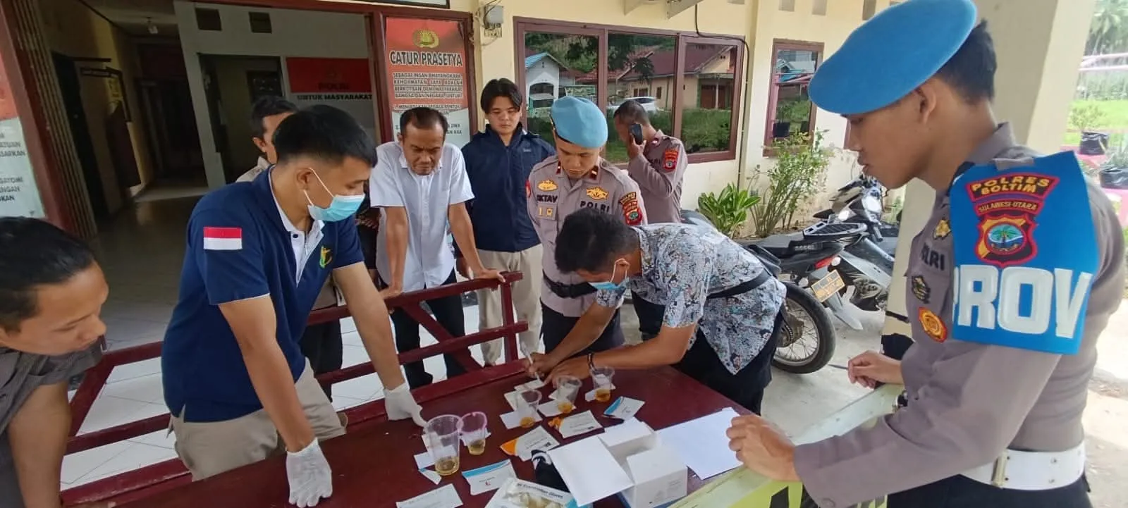 Polres Boltim Lakukan Sidak Gaktiblin Personil Polsek Nuangan