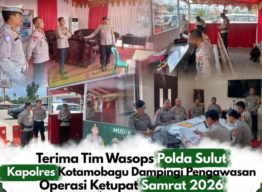 Kapolres Dampingi Tim Wasops Itwasda Polda Sulawesi Utara Dalam rangka Pengawasan Operasi Ketupat Samrat