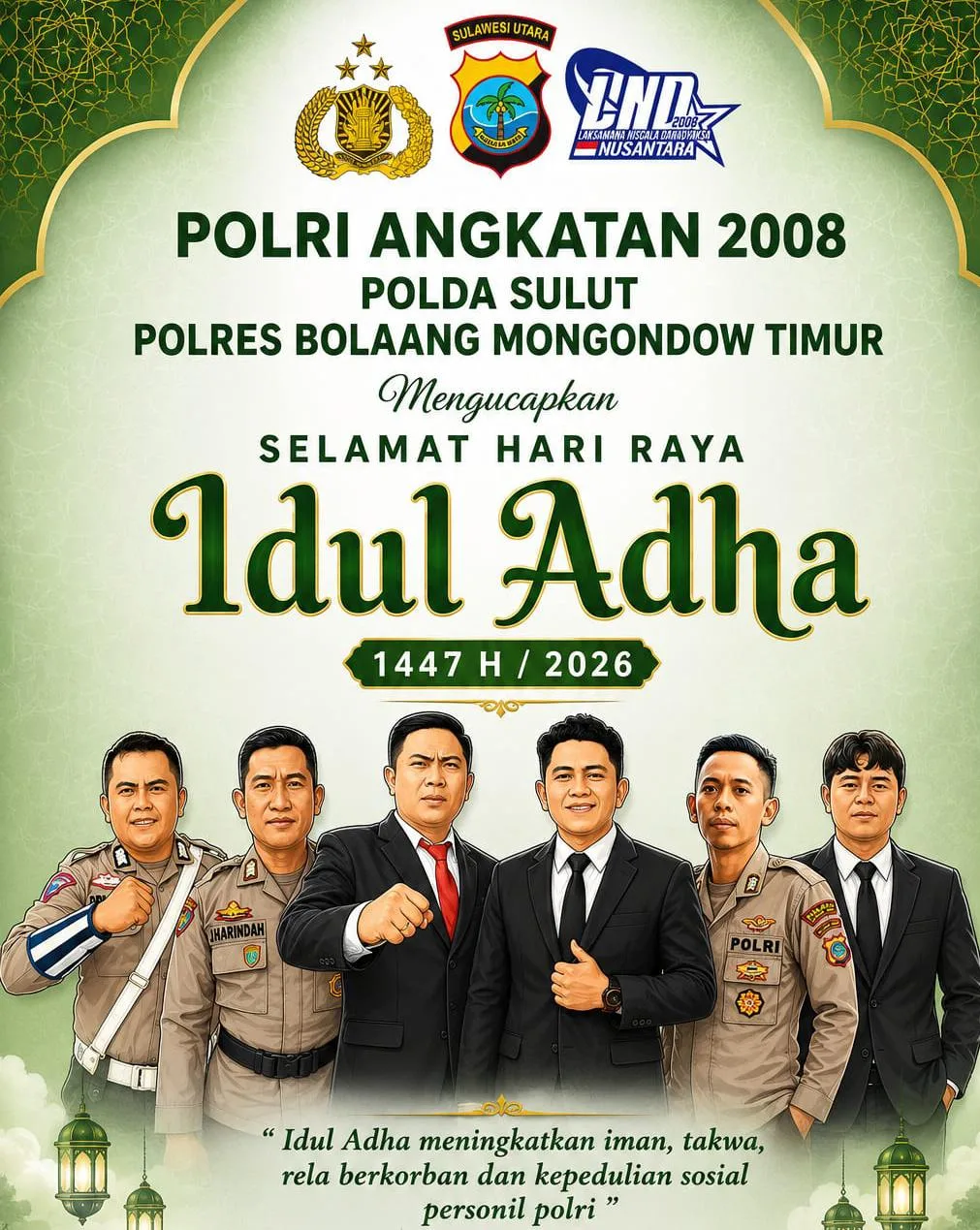 Polri Angakatan 2008 LND, Idul Adha Adalah Pengorbanan dan Persaudaraan Satukan Kita Semua