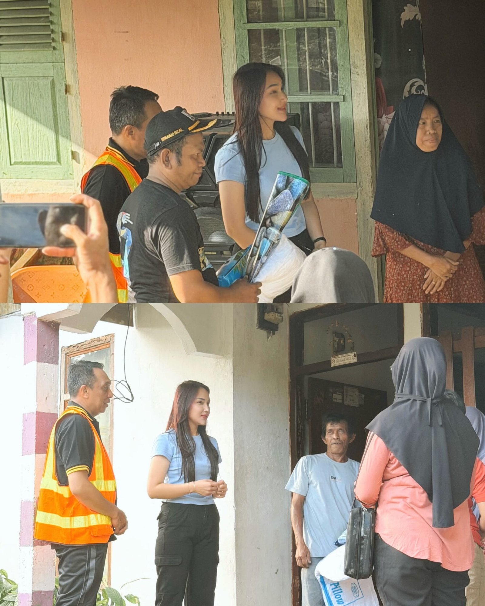 Anggelia Wenas Salurkan Bantuan Dan Turut Prihatin Bencana Banjir Di Tiga Desa Kecamatan Bolaang