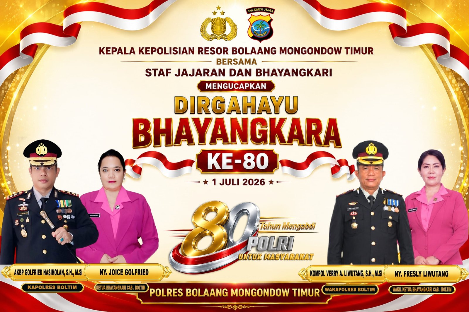 Di HUT Bhayangkara ke-80, Kapolres Boltim Sampaikan Harapan Perkuat Pengabdian dan Tegakkan Hukum